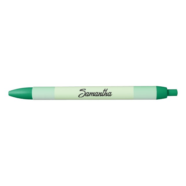 Solid green gradient  black ink pen (Front)
