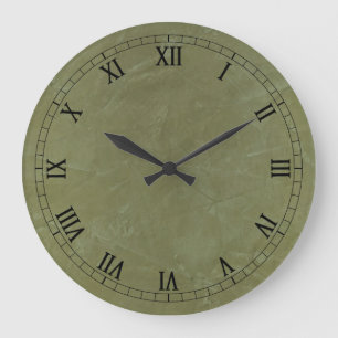 Solid Green Large Clock