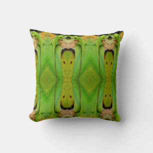 solid  green lizard pattern abstract plain green cushion