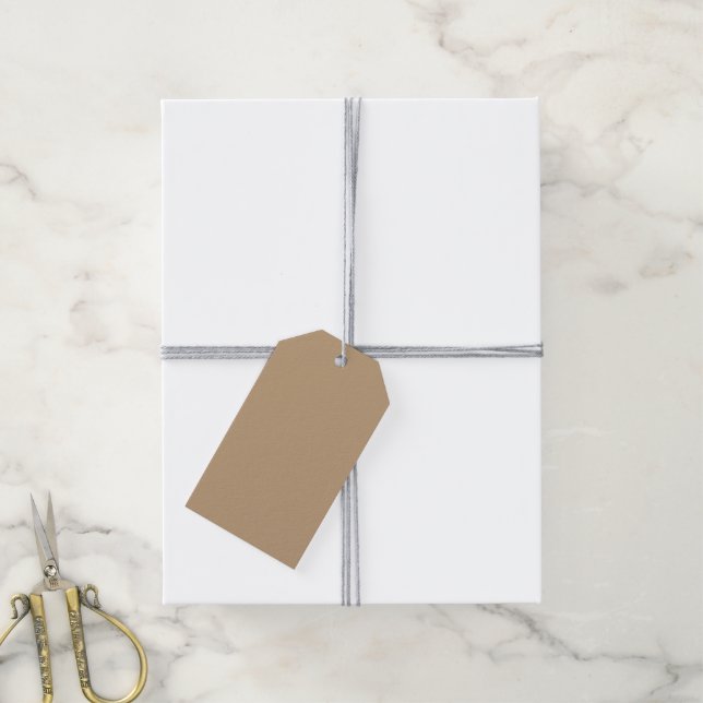 Solid grey orange gift tags (With Twine)