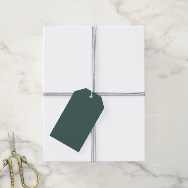 Solid grey turquoise gift tags (With Twine)