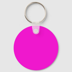 Solid Hot Pink Background Key Ring