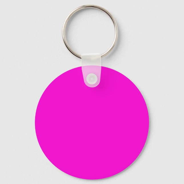 Solid Hot Pink Background Key Ring (Front)