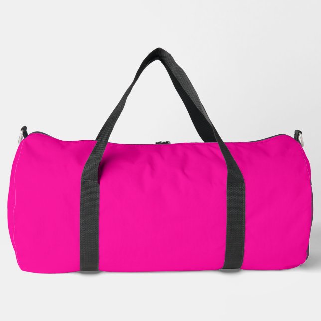 Solid Hot Pink Duffle Bag (Front)