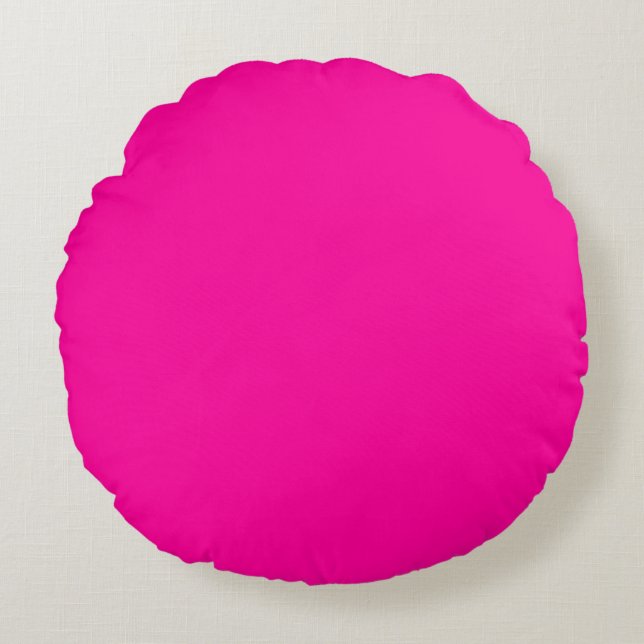 Solid Hot Pink Round Cushion (Front)