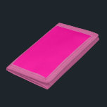 Solid Hot Pink Trifold Wallet<br><div class="desc">Nothing looks better than a solid pink design. Bright pink is a popular colour enjoyed by girls of every age.</div>