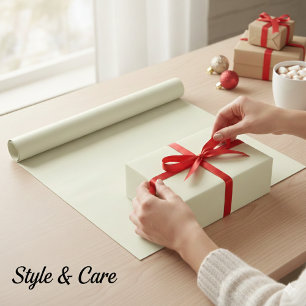 Solid Ivory Colour Wrapping Paper