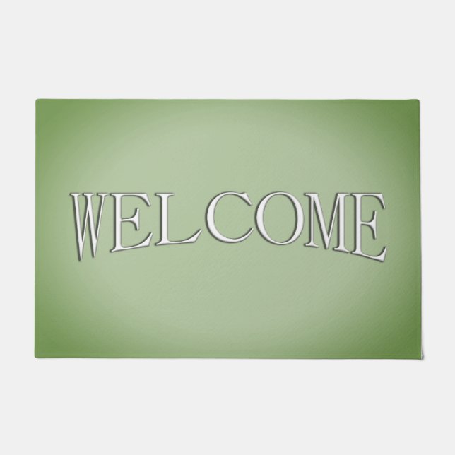 Solid Jade Green Celadon  Doormat (Front)