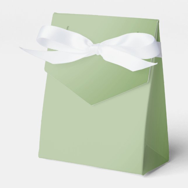 Solid Jade Green Celadon  Favour Box (Front Side)