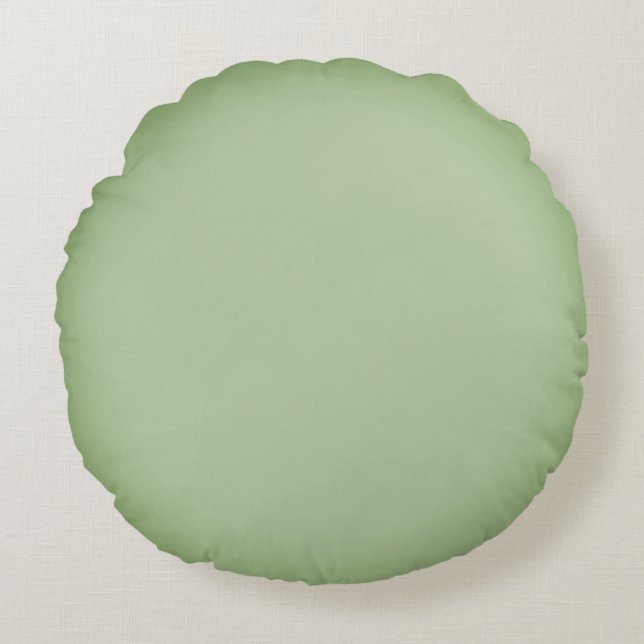 Solid Jade Green Celadon  Round Cushion (Front)