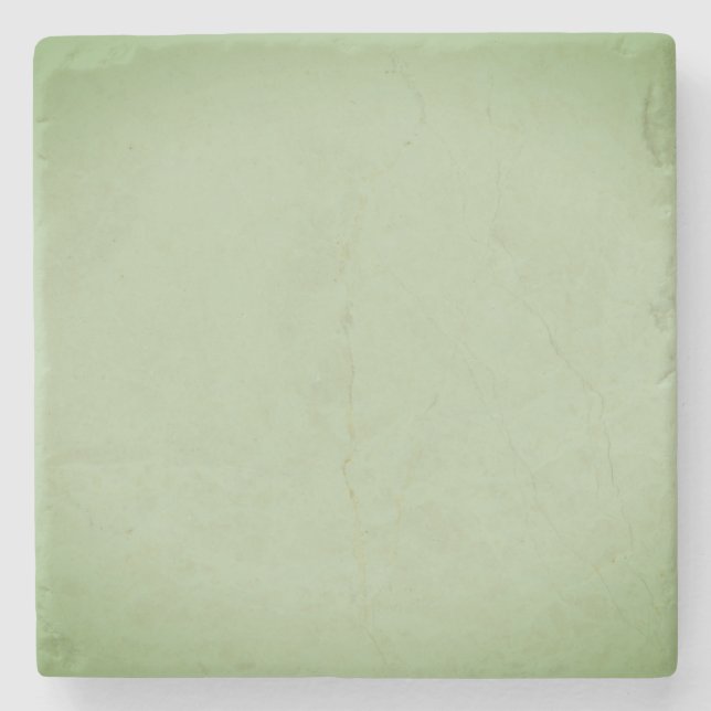 Solid Jade Green Celadon  Stone Coaster (Front)