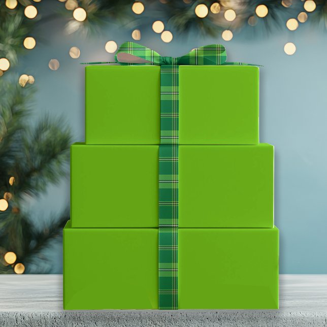 Solid Jolly Green Wrapping Paper Sheet (Creator Uploaded)