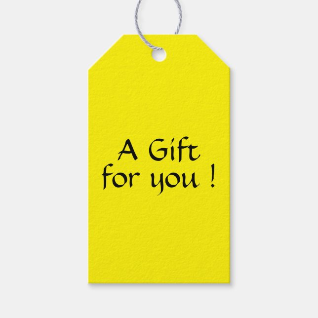  Solid Lemon Gift Tags (Front)