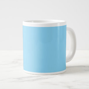 Solid light blue background evenly coloured large coffee mug