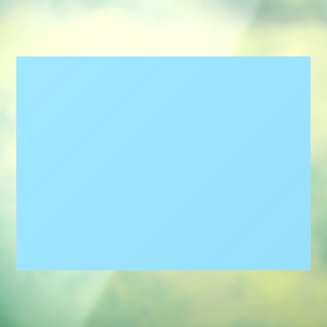 Solid light blue background evenly coloured window cling (Sheet 3)