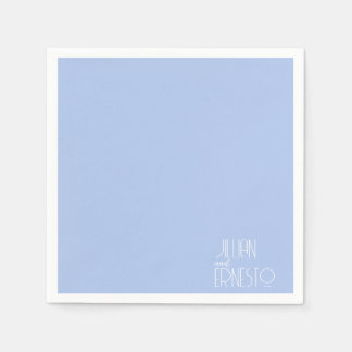 Solid Light Blue Lily of the Valley Custom Napkin