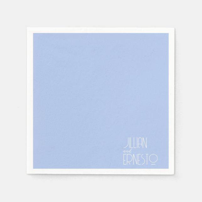 Solid Light Blue Lily of the Valley Custom Napkin (Front)