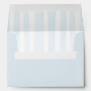 Solid Light Blue & Stripes Envelope