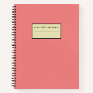 Solid Light Coral Spiral Notebook