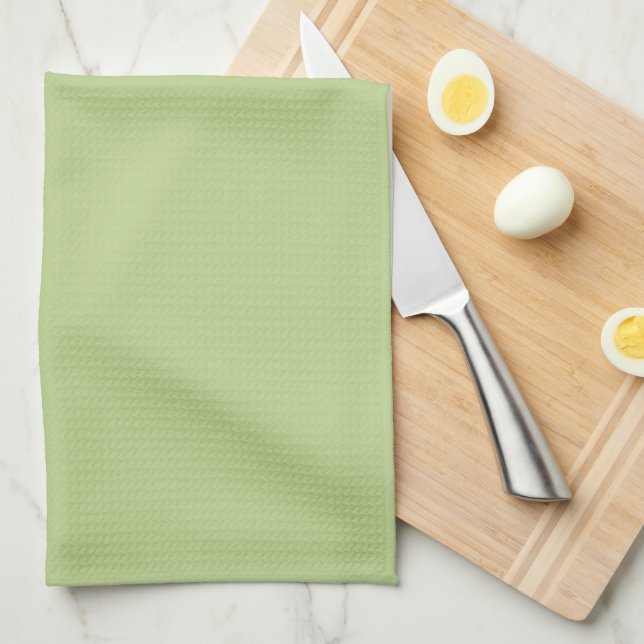 Solid Light Green Tea Towel (Quarter Fold)