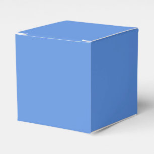 Solid light indigo blue favour box