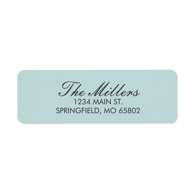Solid Light Mint Return Address Labels (Front)