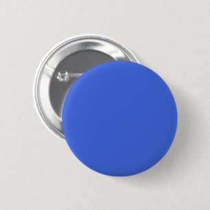 Solid light royal blue 6 cm round badge