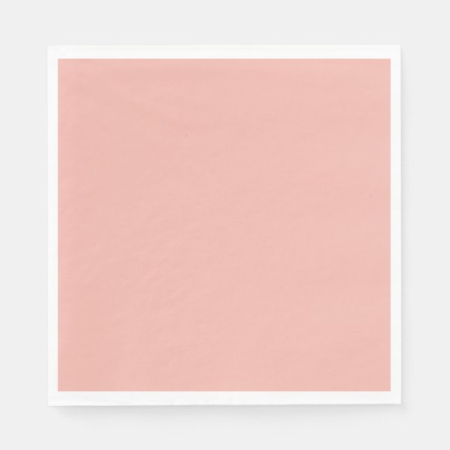 Solid light salmon pale red napkin (Front)