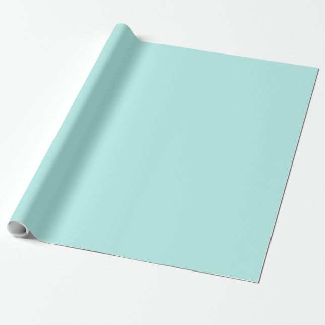 Solid light turquoise wrapping paper (Unrolled)