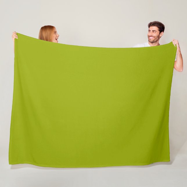 Solid Lime Green Fleece Blanket (In Situ)
