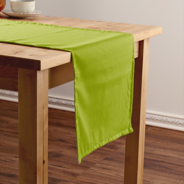 Solid Lime Green Long Table Runner (In Situ)