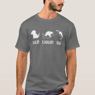 Solid Liquid Gas Dinosaurs Fuel Evolution vintage T-Shirt