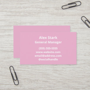 Solid Lotus Pink Business Cards