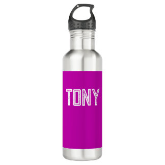Solid Magenta Custom Name Monogram 710 Ml Water Bottle