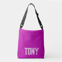 Solid Magenta Custom Name Monogram