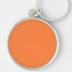 Solid Mango Orange Colour Decor ready to customise Key Ring