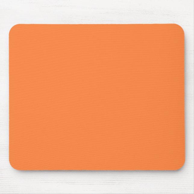 Solid Mango Orange Colour Decor ready to customise Mouse Mat (Front)