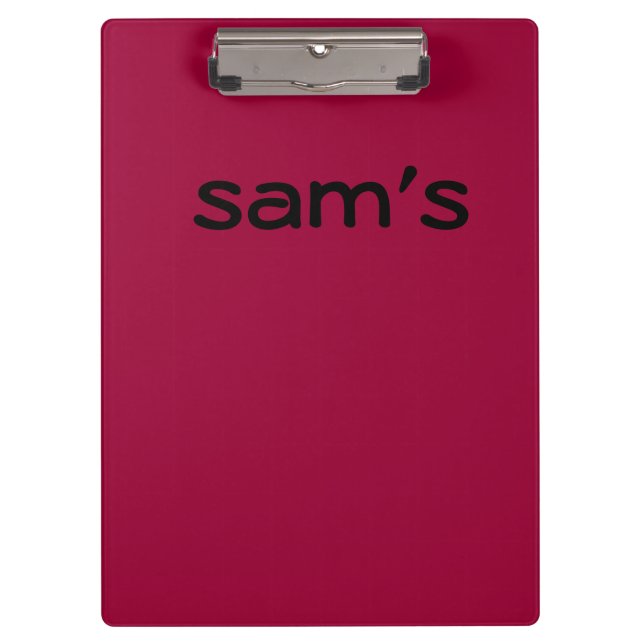 Solid Maroon Colour Clipboard (Front)