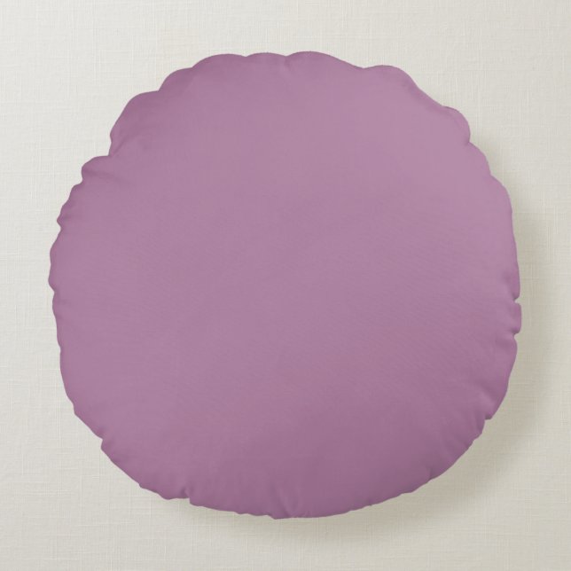 Solid mauve orchid smoke round cushion (Front)