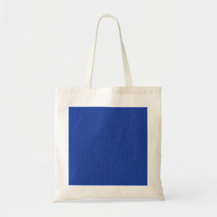 Solid Medium Blue Knit Stockinette Stitch Pattern Tote Bag