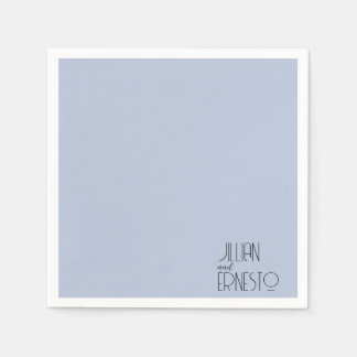 Solid Medium Blue Lily of the Valley Custom Napkin