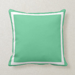 solid medium soft powder blue green plain pillow