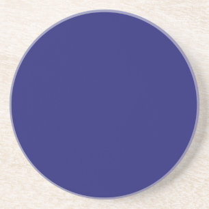 Solid Midnight Blue Colour Minimalist Plain Coaster