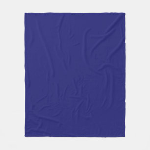 Solid Midnight Blue Colour Minimalist Plain Fleece Blanket