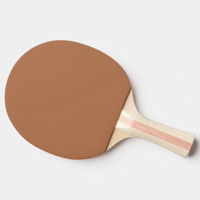 Solid milk chocolate brown ping pong paddle (Side)