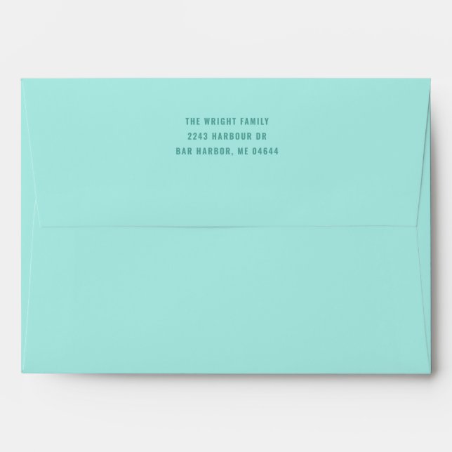 Solid Mint Green Envelope (Back (Top Flap))