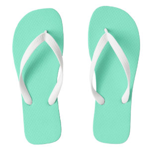 Solid, mint, green flip flops