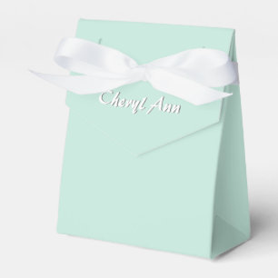 Solid Mint Green Monogram Favour Box