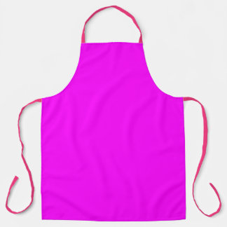 Solid Modern Pink Magenta All-Over Print Apron