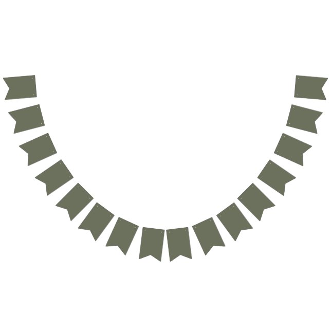 Solid Moss Green Bunting Banner – Customisable (All)
